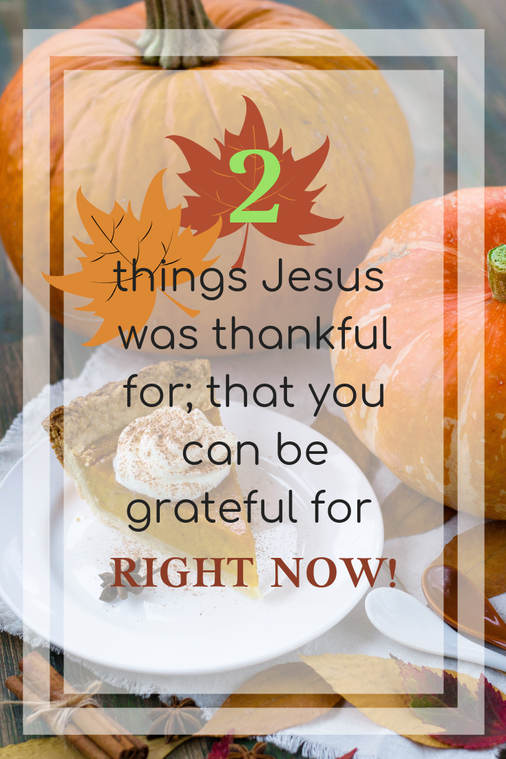 Two things Jesus was thankful for; that you can be grateful for right now!